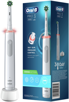 Електрична зубна щітка Oral-B Braun Pro 3 3000 Cross Action White (4210201289234)