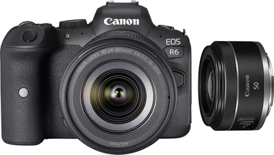 Комплект Фотоаппарат Canon EOS R6 RF 24-105mm F4-7.1 IS STM Black (4082C046AA) + Объектив Canon RF 50mm f/1.8 STM (4515C005)