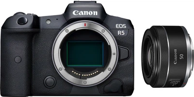Комплект Фотоаппарат Canon EOS R5 Body Black (4147C027AA) + Объектив Canon RF 50mm f/1.8 STM (4515C005)