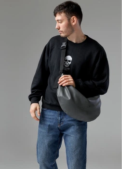 Сумка чоловіча Sambag HOBO BAG-GLOVE Графіт 30 х 13 х 8 см (53400009m)