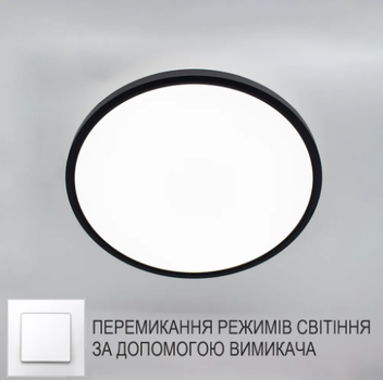 Светодиодный светильник OKO 54W R-ON/OF 400x25-BLACK-220-IP20