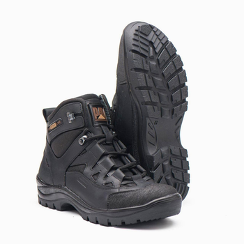 Берцы демисезонные тактические ботинки PAV 501 черные кожаные с мембраной Winterfrost 43