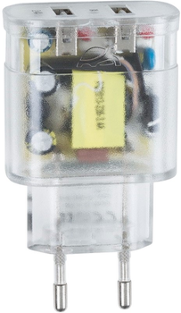 Зарядний пристрій Rivacase 17W USB-A Transparent (VA4125TD2)