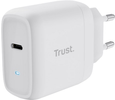 Зарядний пристрій для телефону Trust MAXO 45W USB-C + кабель 2 м UBS-C White (8713439251388)
