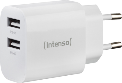 Зарядний пристрій Intenso 24W 2xUSB-A White (7802412)