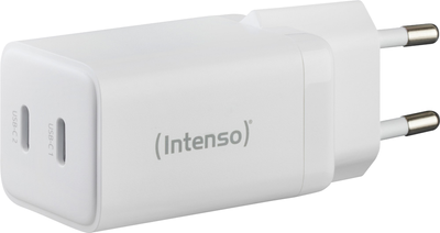 Зарядний пристрій Intenso 40W 2xUSB-C GAN White (7804012)