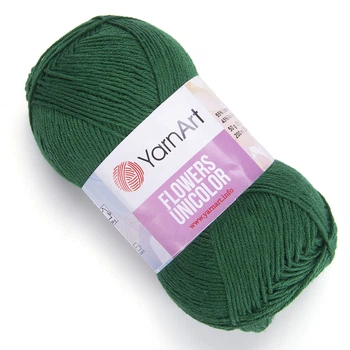 Пряжа YarnArt Flowers Unicolor 758 Темно-зеленый