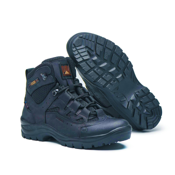 Берцы летние тактические ботинки PAV 501 черные кожаные сетка Fresh Air 41