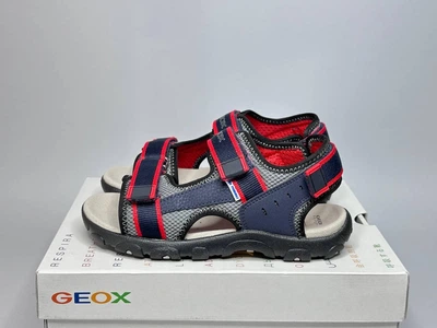 Дитячі босоніжки Geox Strada Water Friendly 34 для хлопчиків синій/різнокольоровий