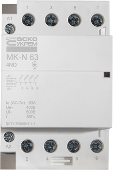 Контактор АСКО-УКРЕМ 63 A 220V 4NO 4P MK-N (A0040030034)