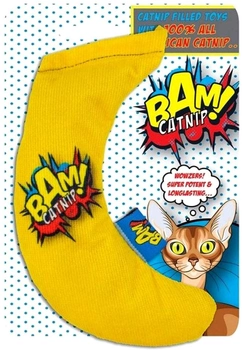Іграшка для котів із котячою м'ятою Bam! Toy with Catnip Banana 16 см Yellow (5033190020065)