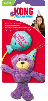 Zabawka dla kotów Kong Cat Occasions Birthday Teddy 18 cm Purple (0035585459288)