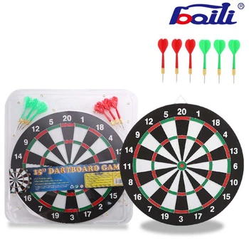 Набор для игры в Дартс двухсторонний Baili 15326 (15 дюймов, 6 дротиков с иглой) в блистере