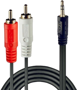 Kabel Lindy 3.5-mm jack - 2 x RCA-jack 5 m (4002888356831)