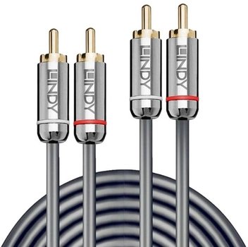 Kabel Lindy Cromo Line 2 x RCA-jack - 2 x RCA-jack 10 m Gray (4002888353496)