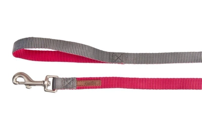 Nylonowa smycz dla psów Camon Bicolor Różowo-szara 15 x 1200 mm (8019808204086)