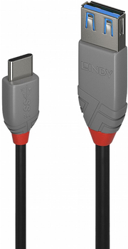 Kabel Lindy Anthra Line USB Type-C - USB Type-A 0.15 m (4002888368957)