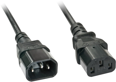 Kabel Lindy Power IEC-C14 - IEC-C13 2 m Black (4002888303316)
