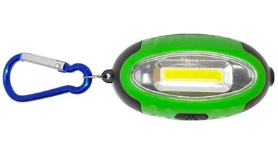 Ліхтар-брелок - 5822-COB+UV, зелений (ультрафіолет), магніт, 2xAAA