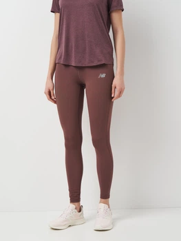 Спортивные леггинсы для фитнеса высокие женские New Balance Sleek 27 Inch WP41237LIE XS Бордовые (197375435992)
