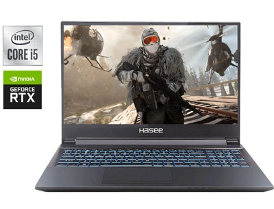 Игровой ноутбук Hasee Z8-CU5NA / 15.6" (1920x1080) IPS / Intel Core i5-10300H (4 (8) ядра по 2.5 - 4.5 GHz) / 16 GB DDR4 / 512 GB SSD M.2 / nVidia GeForce RTX 2060, 6 GB GDDR6, 192-bit / WebCam б/у