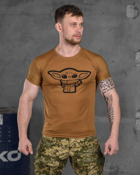 Тактическая мужская потоотводящая футболка Yoda M койот (85825)