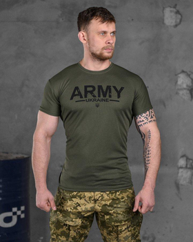Армейская мужская футболка ARMY потоотводящая S олива (85828)