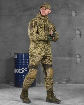 Тактичний весняний костюм 4в1 з наколінниками XL піксель (85806)