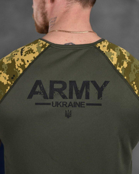 Тактична чоловіча потовідвідна футболка ARMY 2XL олива+піксель (85810)