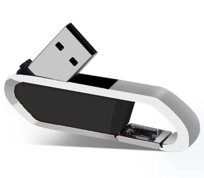 USB Флешка UDisc Брелок Карабин 64Gb Black