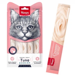 Wanpy Creamy Lickable Treats Tuna & Shrimp ВАНПИ ТУНЕЦ С КРЕВЕТКАМИ редкое лакомство для кошек, 70 г