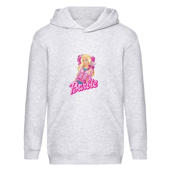 Худи Барби детское (Barbie 002) серое, размер 116