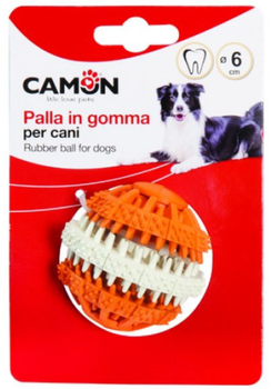 Zabawki do gryzienia dla psów Camon Dental fun piłka z pierścieniem 6 cm (8019808180618)