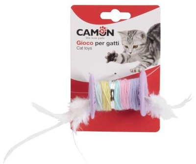 Zabawka dla kotów Camon Cewka z piórkiem 5 cm (8019808211886)