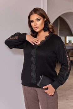 Fashions • Кофта жіноча Беатрис Fashions 54-56 чорний (#453-ел)