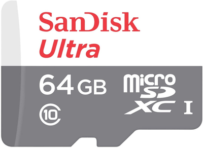 Karta pamięci SanDisk MicroSDXC 64GB UHS-I Class 10 Ultra + adapter SD (SDSQUNR-064G-GN6TA)