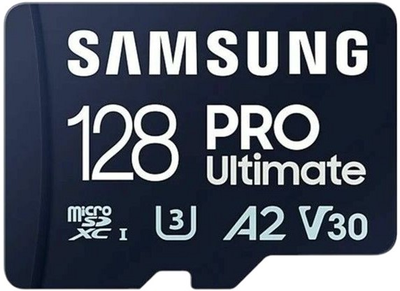 Karta pamięci Samsung PRO Ultimate microSDXC 128GB + adapter USB (8806094957235)