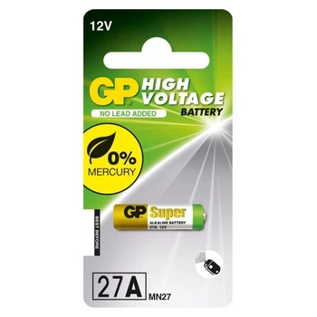 Батарейка щелочная GP Super Alkaline High Voltage 27A/MN27 (27A-2C1), 12V, блистер 1шт