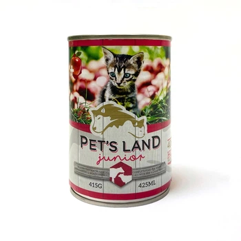 Консерва для маленьких котів PET'S LAND JUNIOR 415 г яловичина та ягня