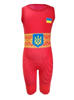 Трико для боротьби Berserk Sport Wrestler UKR approved UWW Kids Червоний 4XS