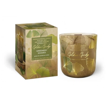 Свічка ароматизована у склі Bartek Candles Золота Зелень Зелені відтінки 150г.