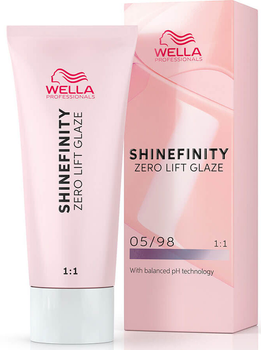 Krem farba do włosów bez utleniacza Wella Professionals Shinefinity Zero Lift Glaze 05-98 Cool Steel Orchid 60 ml (4064666057637)