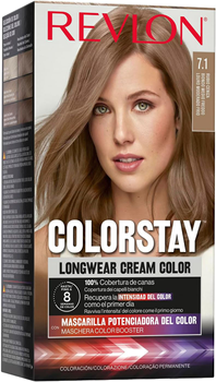 Krem farba do włosów bez utleniacza Revlon Colorstay Longwear Cream Color Ash Blonde 7.1 165 ml (309970210649)