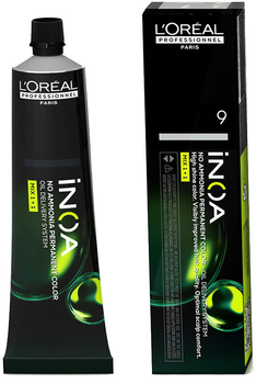 Крем-фарба з окислювачем L'Oreal Paris Professionnel Inoa no Ammonia Permanent Color 9 60 г (3474637134563)