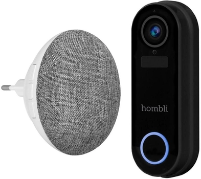 Розумний дверний дзвінок Hombli Smart Doorbell 2 + Chime 2 Promo Pack Black (HBDP-0100)