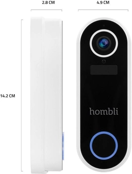 Inteligentny dzwonek do drzwi Hombli Smart Doorbell 2 + Chime 2 Promo Pack White (HBDP-0109)