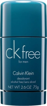 Парфумований дезодорант для чоловіків Calvin Klein CK Free 75 г (3607342020849)