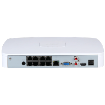 8-канальный AI сетевой POE видеорегистратор с распознованием лиц DHI-NVR2108-8P-I2