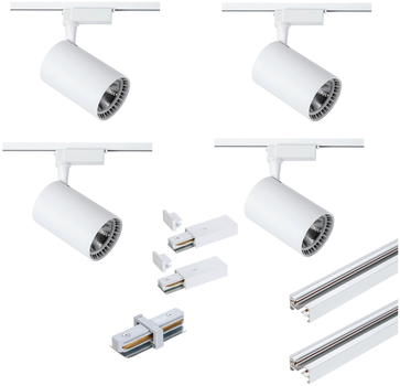 Zestaw oświetleniowy DPM X-Line LED szynowy 4 x 15 W biały (STR-4X15W-W)