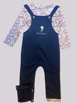 Комбінезон для дівчинки з рожевою футболкою з рукавами EPC fashion private company BABY 74 см